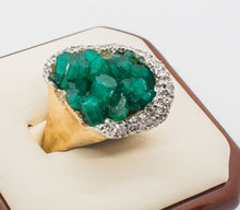 Load image into Gallery viewer, 14K COCKTAIL Ring CHATHAM EMERALD
