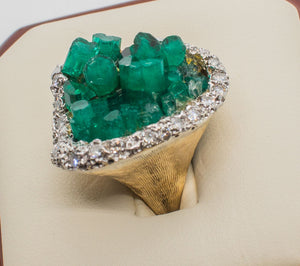 14K COCKTAIL Ring CHATHAM EMERALD