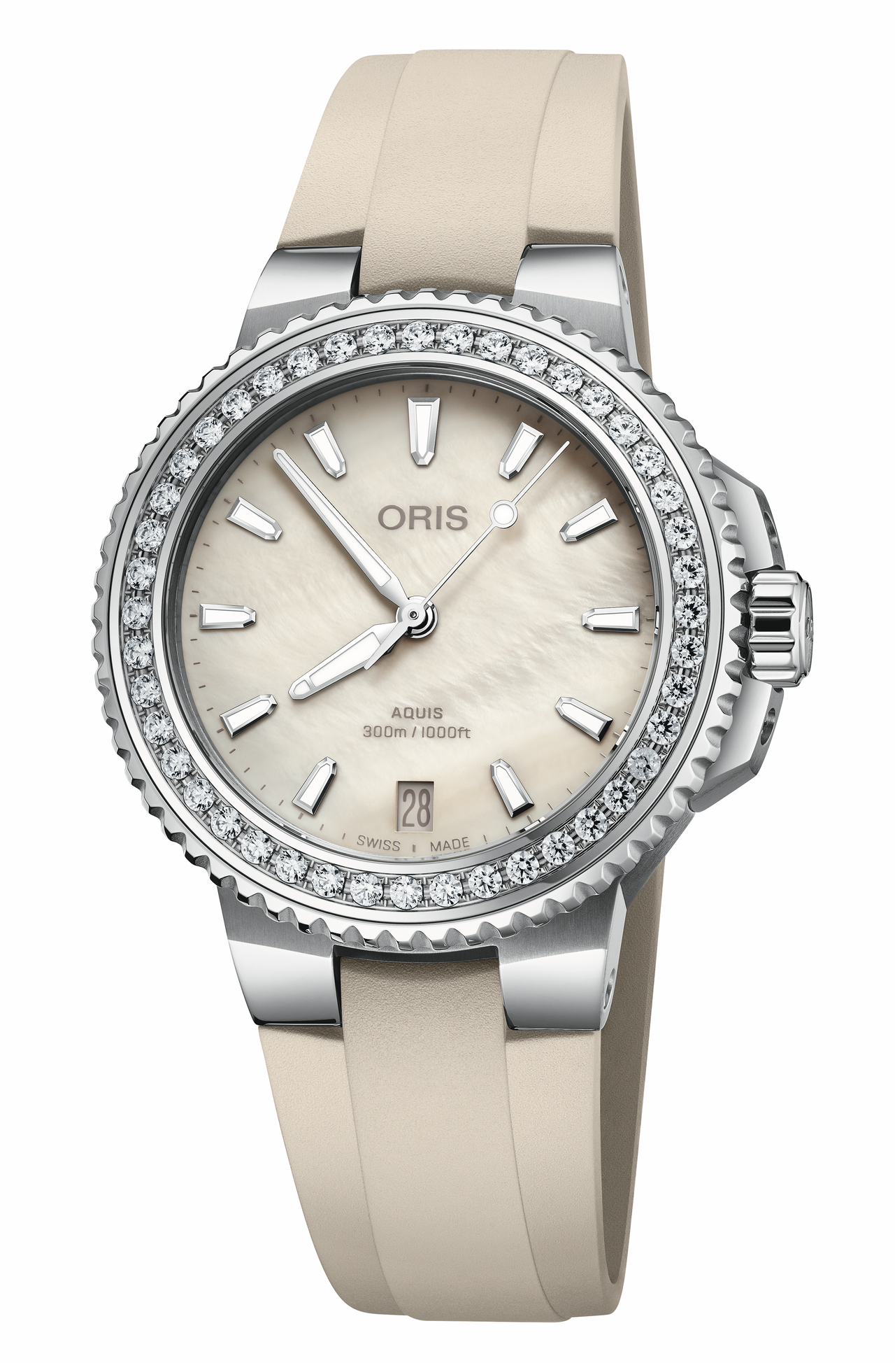 AQUIS DATE DIAMONDS 36.50 mm 01 733 7792 4956–07 4 19 61FC