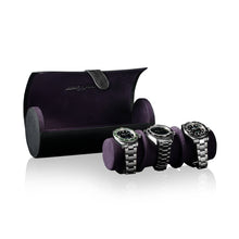 Load image into Gallery viewer, Rondo 3 Watch Roll Black &amp; Purple
