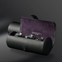 Load image into Gallery viewer, Rondo 3 Watch Roll Black &amp; Purple
