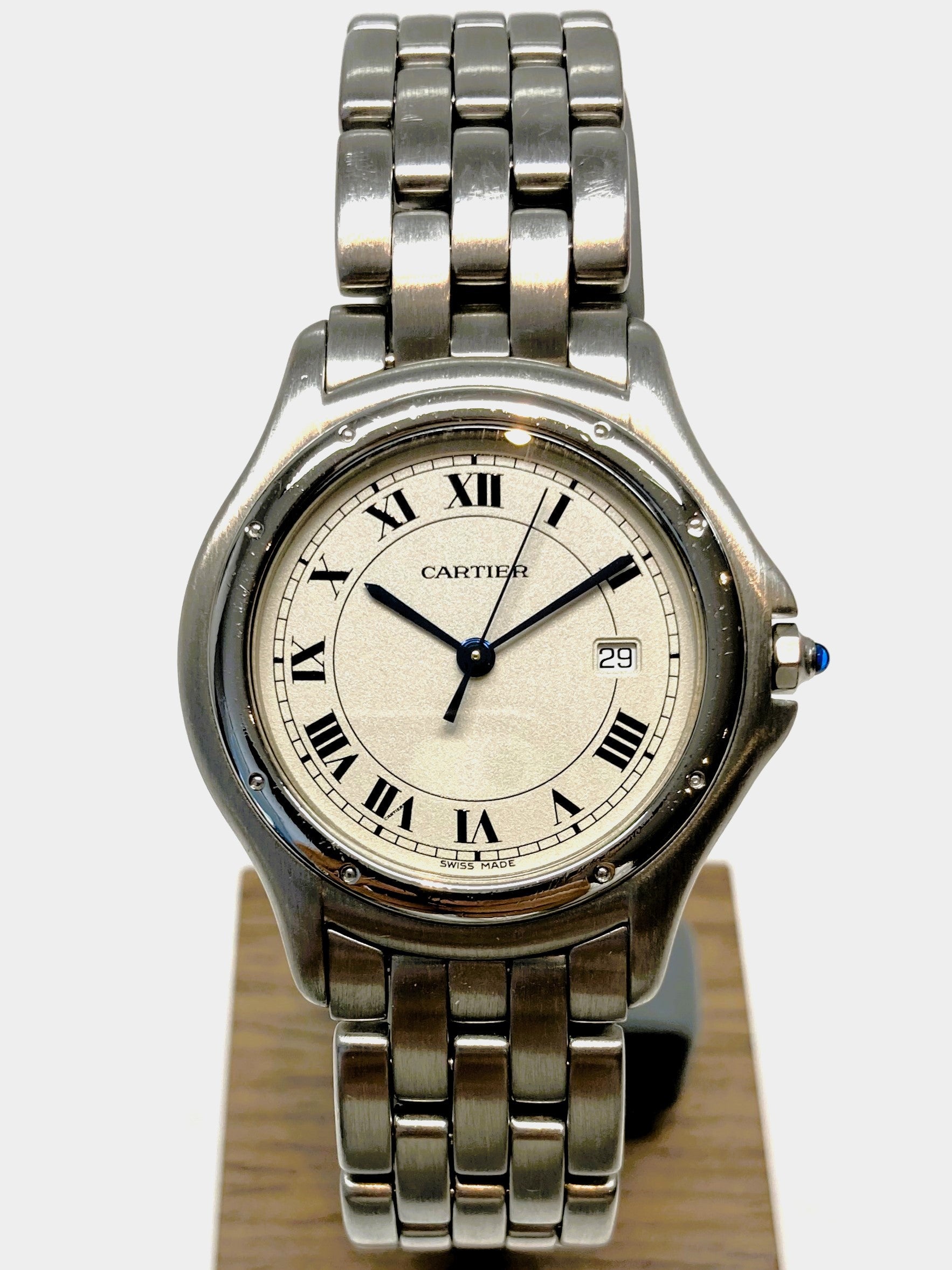 Cartier COUGAR LM STEEL QTZ STEEL BRAC. ref: 987904