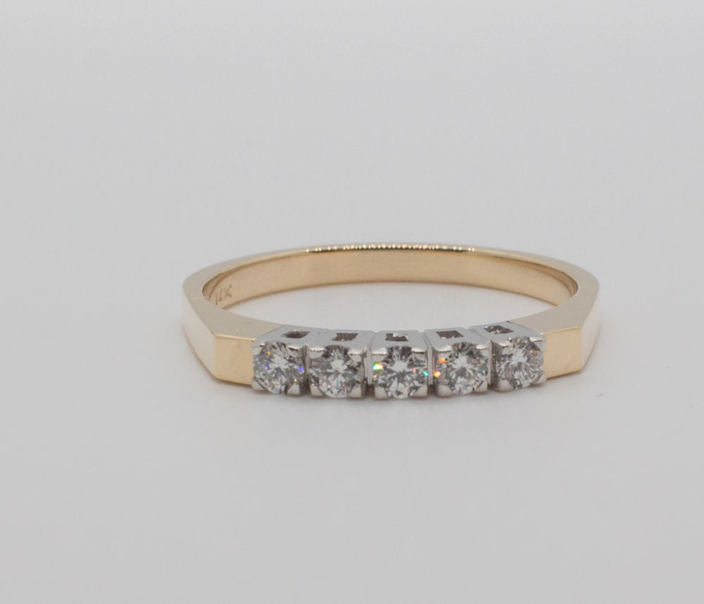 Bague Anniversaire 14K 2 TONS