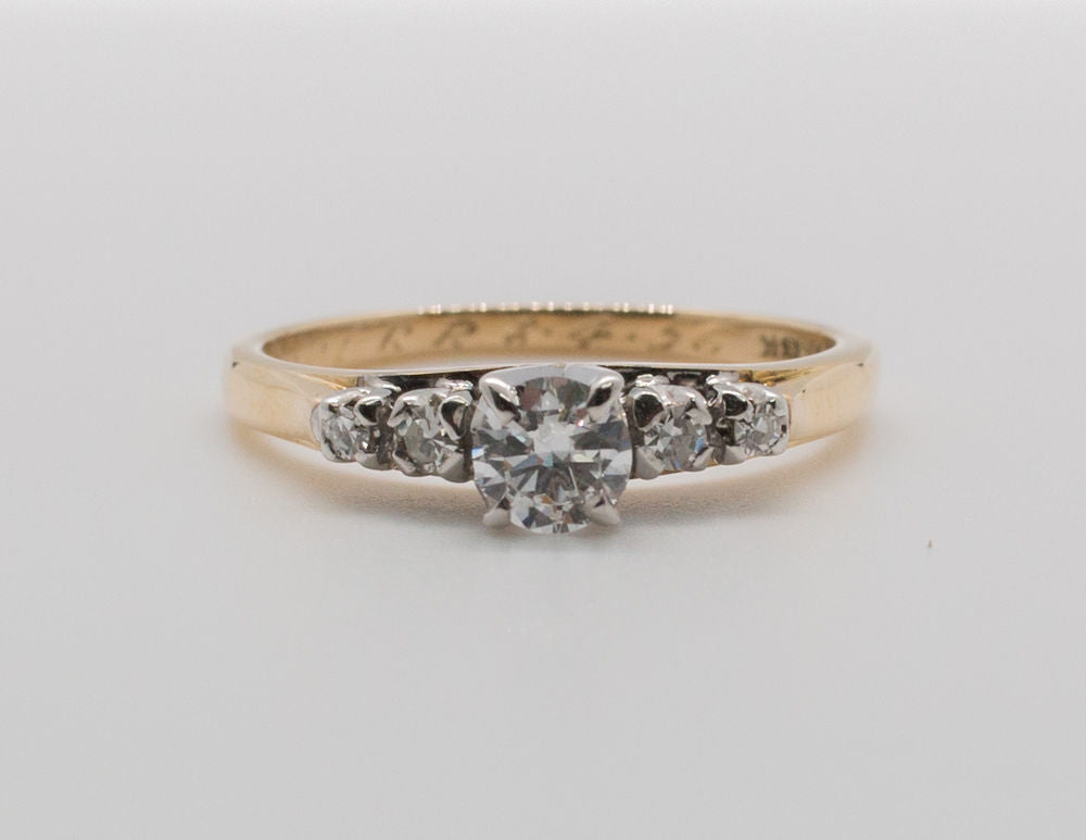 14K & 18K 2 TONE SOLITAIRE Ring