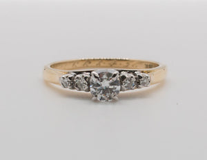 14K & 18K 2 TONE SOLITAIRE Ring