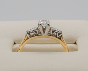 14K & 18K 2 TONE SOLITAIRE Ring