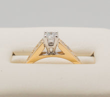 Charger l&#39;image dans la galerie, Bague 14K 2 TONE SOLITAIRE
